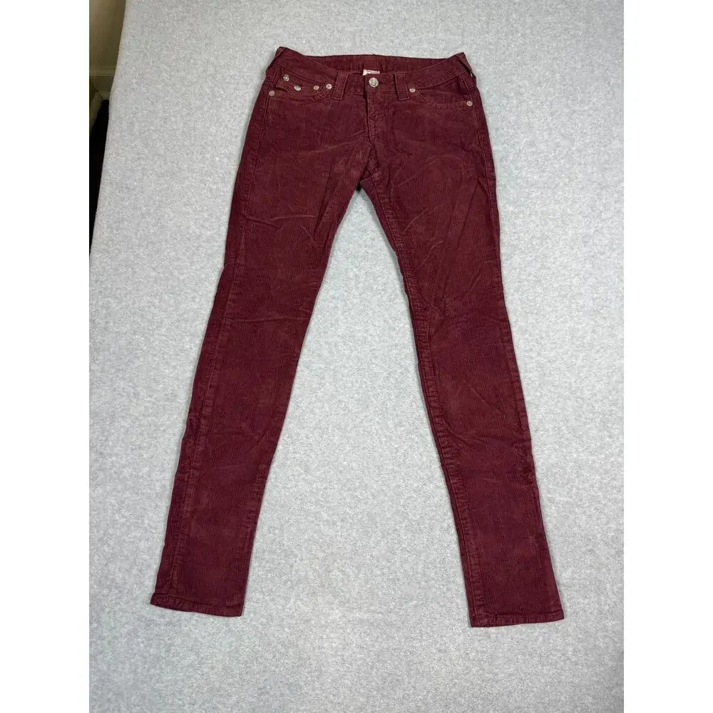 True Religion Womens Size 27 Skinny Corduroy Pants - Picture 2 of 9